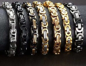 Collier Byzantin en Acier Inoxydable Doré BMZ 2025 Nouvelle Mode Largeur 4/6/8/10/12mm - Product Image 3