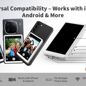 Màn hình giám sát từ tính linh hoạt 4 inch cho iPhone phụ kiện nhựa không dây điều khiển từ xa vlog Selfie phát trực tiếp - Product Image 3