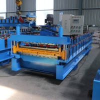 Máquina de Fabricación de Techos Corrugados Hidráulicos de Doble Capa de Alta Calidad con PLC