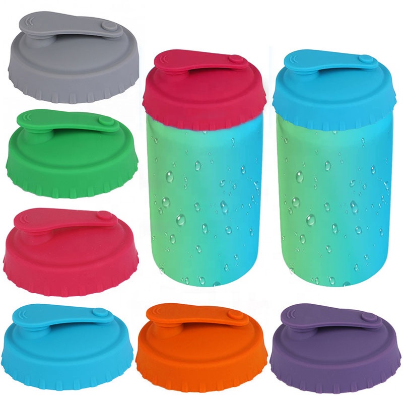 2023 новые силиконовые крышки для газированных напитков, многоразовые крышки для пивных банок, протектор для стандартной банки для бутылок
