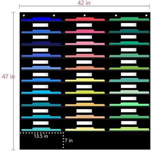 30 Pockets Cascading Wall Organizer Hanging File Folders Holder for <b>Scrapbook</b> Papers Bills - Product Image 4