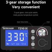 Station de Soudage MECHANIC T210 SE LED à Réglage Numérique Arrêt Automatique Chauffage Rapide 210 Outils de Soudure pour Micro-Réparations Électroniques