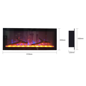 Chimenea Eléctrica Moderna de Estilo Europeo Personalizada, con Llama Simulada, Calefacción con <span class=keywords><strong>Leña</strong></span>, Mueble Decorativo, Control Remoto, para Interiores - Product Image 6
