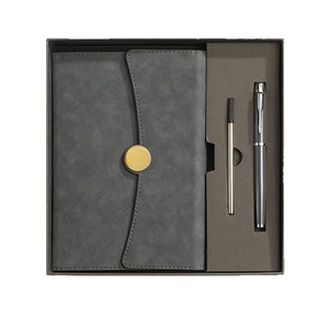 Set de Regalo de Cuaderno de Negocios Personalizado con Bolígrafo y Agenda para Uso en Oficina, Cubierta de Cuero Azul, Opción de Personalización - Product Image 5