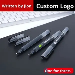 Commercio all'ingrosso personalizzabile 0.5mm penna Gel con Logo di stampa di grande capacità nero blu rosso carbonio cancelleria di plastica per la pubblicità - Product Image 6