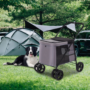 Cochecito <span class=keywords><strong>de</strong></span> Mascotas Desmontable, Carrito <span class=keywords><strong>de</strong></span> Viaje Plegable <span class=keywords><strong>para</strong></span> <span class=keywords><strong>Perros</strong></span> al Aire Libre - Product Image 2