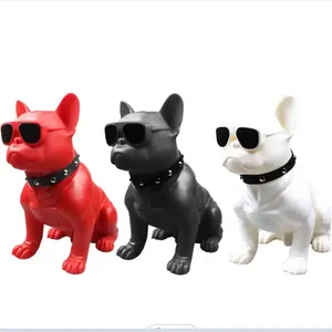 Karikatür hoparlör CH-M10 Bull köpek hoparlör taşınabilir süper bas açık Subwoofer hoparlör orta boy M10 ile FM/TF/AUX/USB