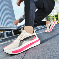 Zapatillas de Running Futuristas Glow Dark Primavera Verano con Degradado de Color, Entresuela de EVA, Malla Transpirable, Panel Lateral Dinámico y Logotipo Personalizable