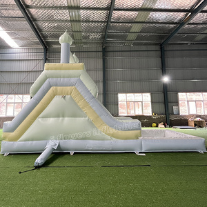 Toboggan aquatique gonflable pas cher Castillo Inflable Pastel Bounce House Toboggan aquatique gonflable à double piste - Product Image 5