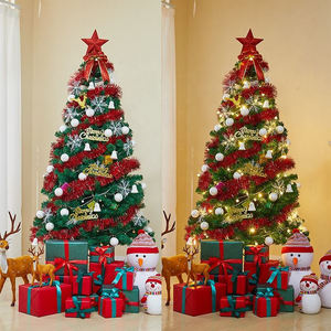 Arbres de Noël verts artificiels de PVC avec la décoration d'ornements et les lumières de <span class=keywords><strong>LED</strong></span> - Product Image 4