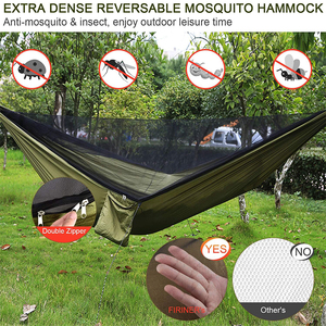 KingGear <span class=keywords><strong>Hamac</strong></span> de camping <span class=keywords><strong>avec</strong></span> moustiquaire Bâche anti-pluie Portable Simple Double <span class=keywords><strong>Hamac</strong></span> Tente <span class=keywords><strong>avec</strong></span> sangle d'arbre - Product Image 2