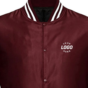 Chaquetas Varsity de Lona para Hombre, Diseño Personalizado de Alta Calidad, Invierno, Patrón Sólido, Secado Rápido, Transpirables, Reversibles, Venta al Por Mayor - Product Image 2