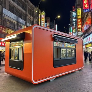 Contenedor Prefabricado Moderno <span class=keywords><strong>de</strong></span> 20 y 40 pies para Tienda <span class=keywords><strong>de</strong></span> Bubble Tea, Cibercafé Móvil, Quiosco Comercial y Almacén Urbano - Product Image 5