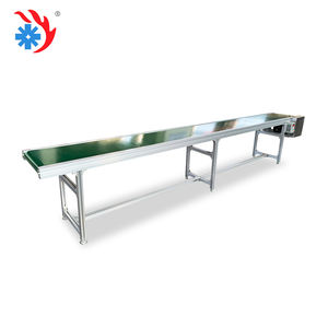 Özelleştirilmiş yüzey boyutu Pvc bant konveyör sistemi gıda sınıfı konveyör bant malzemesi yatay yassı bantlı taşıyıcı makinesi - Product Image 5