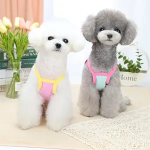 Preço barato Algodão Soft Respirável Pet Suspensórios Vest Cartoon Pet Clothes Para Puppy Pet Clothes Verão