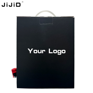 Boîte BIB en carton ondulé imprimé sur mesure JIJID, noire, recyclable, sac aseptique en boîte, conteneur extérieur pour l'emballage de liquides - Product Image 1