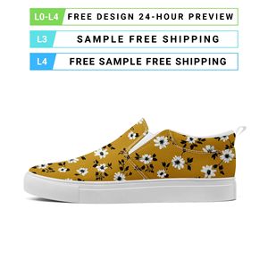 Maßgefertigte Bedruckte Blumen-Leinwand Komfortable Höhenerhöhende Slipper OEM/ODM Slip-on Sneakers für Herren & Damen FN071-25009144-8 - Product Image 3
