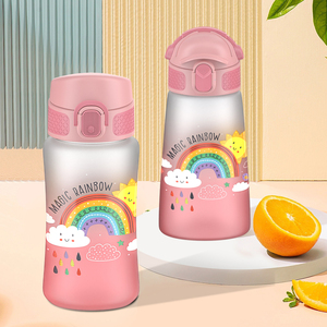 Botella de Agua Escolar de Plástico de Dibujos Animados para Niños, Portátil, Antiderrames, Antigolpes, Libre de BPA, de 350 ml, para Viajes al Aire Libre - Product Image 4