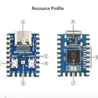 Microcontrolador Raspberry Pi RP2040-Zero, Placa de Desarrollo PICO con Procesador de Doble Núcleo RP2040, Comunicación USB I2C SMD