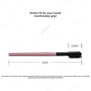 Pennello Sintetico per Sopracciglia con Ghiera in Rame e Manico in Plastica Nera, Pratico per l'Applicazione delle Sopracciglia, Beauty of Korea - Product Image 2