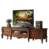 Meuble TV et table basse en bois massif de style rétro américain et européen, combinaison de rangement pour salon, petite maison, villa