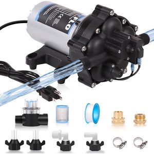 MRGVFLO Fresh <b>Water</b> <b>Pump</b> 110V AC 7GPM 70PSI Five Chamber Self Priming Diaphragm Marine Use - Product Image 1