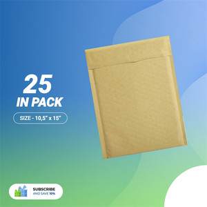 Màu Nâu Tự Nhiên Kraft Bubble Mailers 7.25X7 Phong Bì Đệm Giấy Phong Bì Với Peel Seal Cho Bưu Phẩm Gói Vận Chuyển - Product Image 2