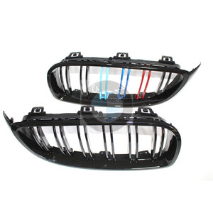 Parrilla Delantera BMW Serie 4 F32 Edición M de Doble Línea en Negro Brillante A-F32-LK-LSM, Pieza Metálica de Mejora para Parachoques - Product Image 3