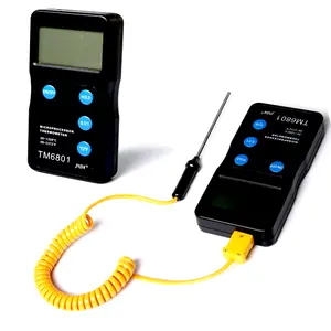 TM6801 Termometer Digital Suhu Tinggi Industri Kualitas Terbaik dengan Pemindai Termokopel Tipe K dan Sensor Suhu