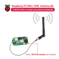 Antenne WiFi Raspberry Pi CM4 / CM5 avec connecteur, prend en charge 2.4G / 5G, antenne à bâton ou à ventouse