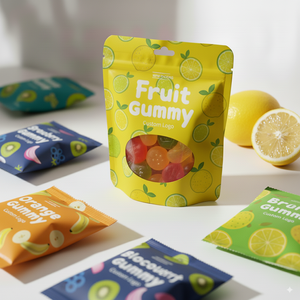 Sac d'emballage octogonal en plastique pour bonbons, sac autoportant scellé, sac à fermeture éclair latérale en aluminium - Product Image 3