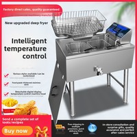 Friteuse Électrique Commerciale Intelligente Entièrement Automatique à Cuve Unique Grande Capacité 10-30L pour Churros et Brochettes – Équipement pour Stand de Rue