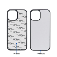 Coque de téléphone vierge antichoc en TPU+PC avec plaque en aluminium, personnalisable par sublimation, pour iPhone 18 17 16 15 Pro Max