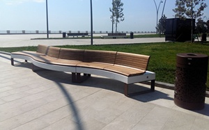 <span class=keywords><strong>Rue</strong></span> en bois en plastique ronde extérieure de <span class=keywords><strong>banc</strong></span> de style de conception moderne longue pour le centre commercial - Product Image 6