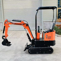 Mini-excavatrice de 0,97 tonne à oscillation zéro avec profondeur de 1837 mm, force de la benne de 8 KN, chenilles de 760-920 mm pour flottes de location