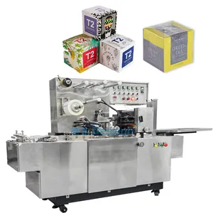 High Quality Automatic Transparent Film Tea Box Packing Machine Snack Food Box Cellophane Wrapping Machine