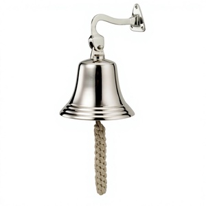 Campana decorativa para barco Titanic en acabado de níquel, campanas colgantes de pared de latón, campana náutica decorativa de vacaciones y Navidad, gran oferta - Product Image 1