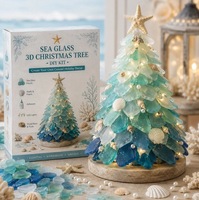 Cadeau de Noël très populaire : Kit d'art en verre marin DIY, thème océan, mignon et tendance