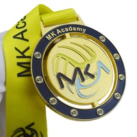 Médailles de volley-ball personnalisées or argent bronze pour le carnaval Sukan MYSED 2025 Médaille et médailles de football basketball en métal avec ruban