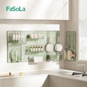 Fasola PEGboard ชั้นวางของแบบใส, ชั้นวางของ ABS พร้อมตะขอตะขออุปกรณ์เสริมสำหรับจัดของชั้นวางกระดานหมุด - Product Image 5