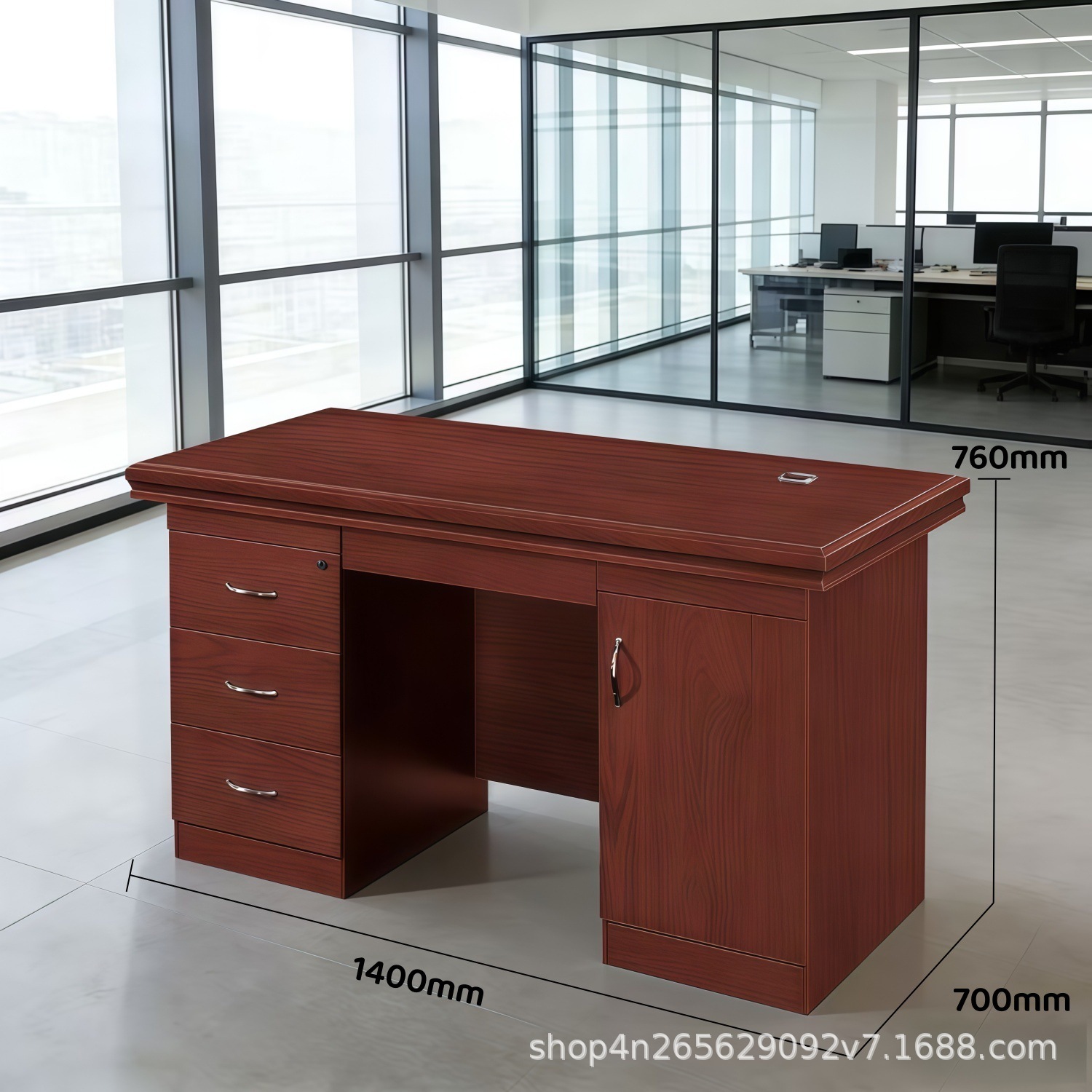 1.4-meter office computer desk - Model 04