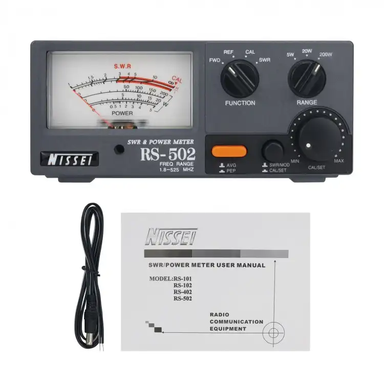 NISSEI RS-502 1.8-525MHz HF VHF UHF SWR Compteur D'électricité Pour La Communication Radio