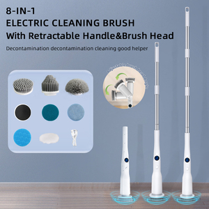 GEERLEPOL Finesource Electric Spin Scrubber Cordless <b>Shower</b> Scrubber With 4 Electric Cleaning <b>Brush</b> Bathroom Toilet Cleaning - Product Image 3