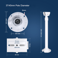 100-200CM CCTV Accessoires Aluminium Plafond Montage Mural CCTV Support Universel 45mm Diamètre 1-2M Extension CCTV Support
