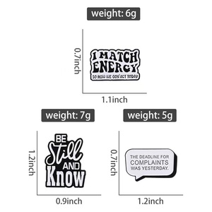 Renkli özel Metal el sanatları broş komik tırnaklar söyleyerek yaka rozetleri çocuklar ve arkadaşlar için komik emaye broş pimleri - Product Image 5