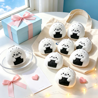 Pendentif en peluche personnalisé en forme de boule de riz de dessin animé, mignon et adorable, pour sac à dos, porte-clés, cadeau pour la vente en gros