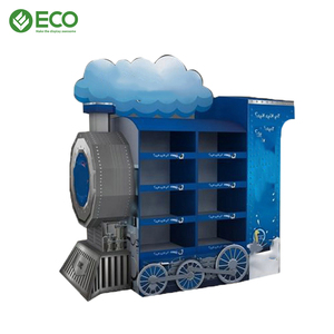 Tùy Chỉnh In Ấn Siêu Thị Phim Hoạt Hình Hiển Thị Stand Tông <span class=keywords><strong>Pallet</strong></span> Hiển Thị Cho Đồ Chơi Tàu Hiển Thị - Product Image 1