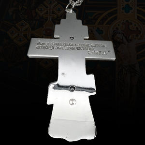 रूढ़िवादी पार पेंडेंट हार छाती पर का कवच श्रृंखला कैथोलिक धार्मिक आभूषण के साथ 1.2 <span class=keywords><strong>M</strong></span> श्रृंखला चांदी रोपण - Product Image 6