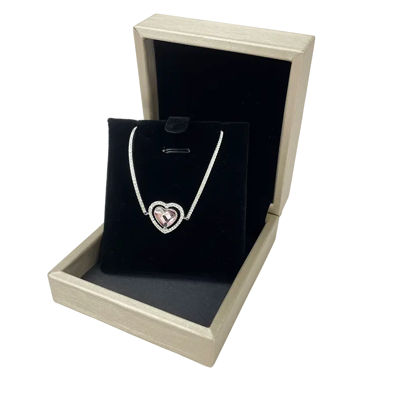 Groothandel Custom Logo Luxe Elegante Verpakking Ring Bangle Sieraden Lederen Doos R Valentijnsdag Gift Sieraden Opbergdoos