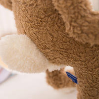 Boneka Kelinci Berbulu Lembut Bahan Katun Ramah Kulit Desain Perut Putih Hadiah untuk Anak-Anak Dekorasi Rumah